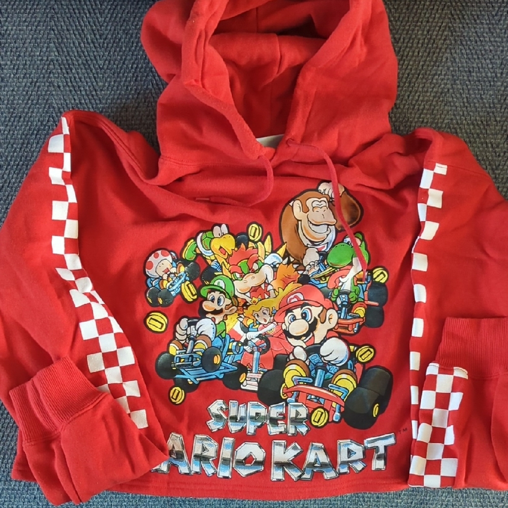 Super Mario Kart Cropped Hoodie